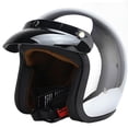 thumbnail image 1 of Casco de coche eléctrico con batería retro para hombre y mujer de Four Seasons, con revestimiento reflectante de espejo plateado, medio casco, gorro de motocicleta genial, 1 of 6