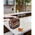 thumbnail image 4 of Fsddascl Fat Chef Small Toaster Cover 2 Slice, Kitchen Appliance Covers, Cartoon Vintage Black Check Plaid Toaster Oven Cover with Loop, Bread Machine Cover Polyester Dust Cover Protection, 4 of 5