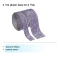 thumbnail image 3 of Unique Bargains 2 Roll 1 Yard 13.5/27mm Self Adhesive Crystal Rhinestone Ribbon for Crafts Project, Purple, 3 of 5