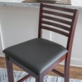 thumbnail image 2 of Linon Healy 25" Counter Stool, Espresso with Dark Brown Fabric, 2 of 9