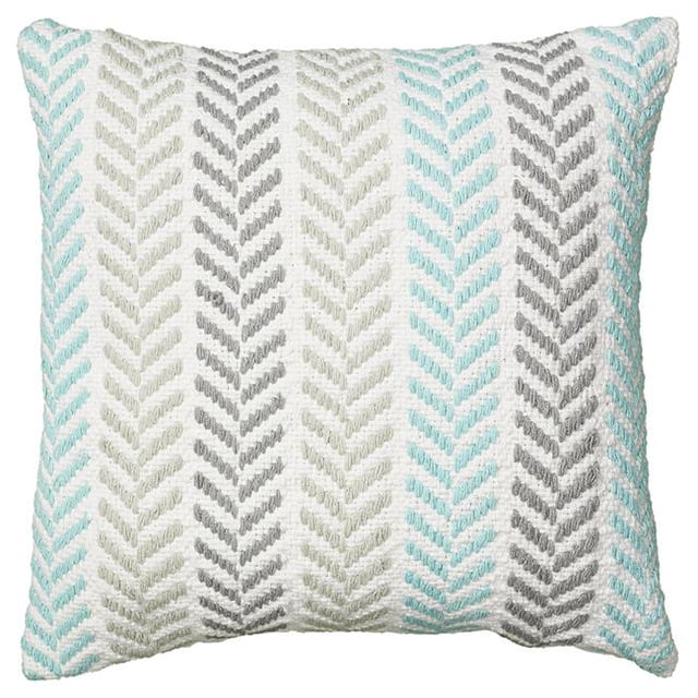 LR Resources PILLO07251TURIIPL Oreiller Carré de 18 x 18 Po &44; Turquoise