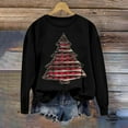 thumbnail image 4 of Enjoytime Fall Sweatshirts for Women Christmas Tree Printed Round Neck Long Sleeve Tops Xmas Holiday Casual Winter Pullover Sweatshirt, 4 of 5