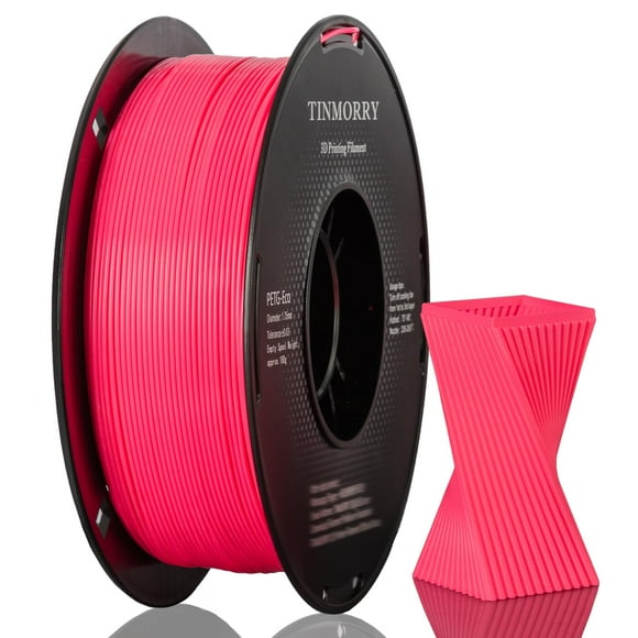 Filamento para impresora 3D TINMORRY PETG, 1,75 mm, 1 kg, color rosa fluorescente