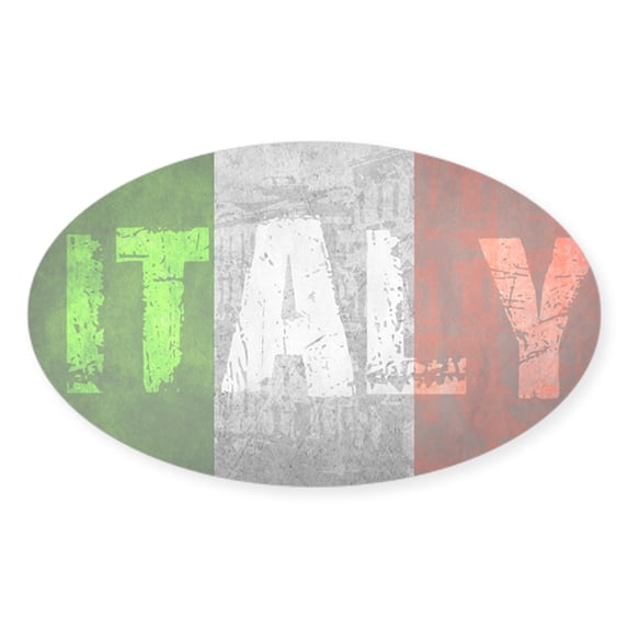 CafePress - Vintage ITALY - Sticker (Oval)