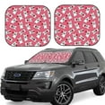 thumbnail image 6 of Kdxio French Bulldog And Heart Print 2-Piece Sun Shade Front Windshield - Foldable Car Front Window Sunshades for Most Sedans SUV Truck, 6 of 6