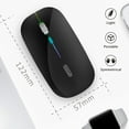thumbnail image 3 of Uiosmuph Wireless Mouse LED Rechargeable Silent Computer Mouse with USB Receiver and Type C Adapter, 3 of 6