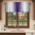 thumbnail image 6 of Gray Purple Curtain Valances for Windows, Kitchen Valance Window Treatments Panel 2 Pack, Modern Gradient Geometric Rod Pocket Short Curtains for Bathroom Bedroom 60 x 18 Inch, 6 of 8