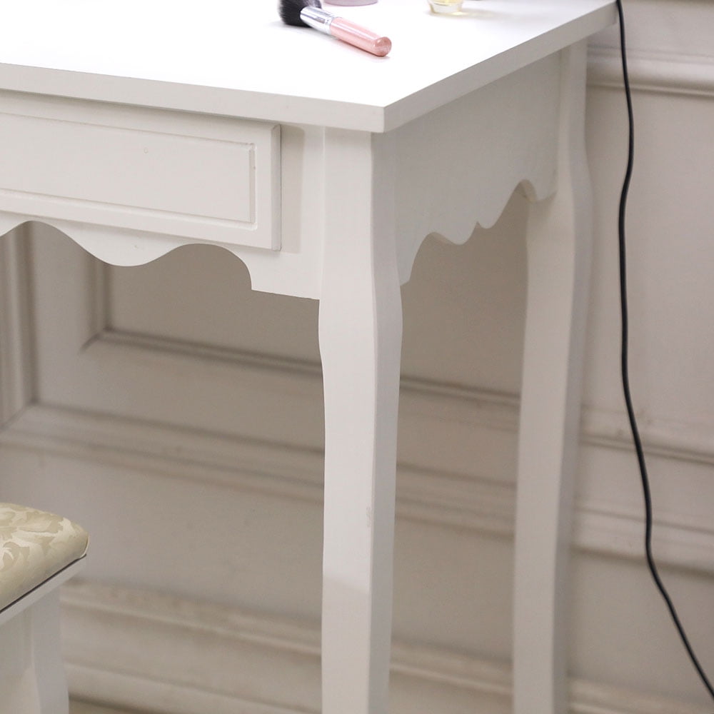 Lowestbest Dressing Table Vanity, White Dressing Vanity Table Desk for Bedroom, Bathroom, Closet, Hallway, Makeup Table with Jewelry Organizer and Storage Drawers (Warm Light) Lowestbest Dressing Table Vanity, White Dressing Vanity Table Desk for Bedroom, Bathroom, Closet, Hallway, Makeup Table with Jewelry Organizer and Storage Drawers (Warm Light)