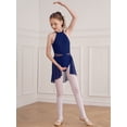 thumbnail image 3 of MSemis Kids Girls Lace Lyrical Dance Costume Ballet Leotard Dance Dress Navy Blue 14, 3 of 7