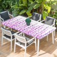 thumbnail image 2 of Purple Table Cloths for 5 Foot Rectangle Tables, Polka Dots Watercolor Abstract Art Patio Waterproof Elastic Fitted Tablecloths, Washable Rectangular Table Cover for Camping, 2 of 8