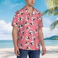 thumbnail image 6 of Uemuo French Bulldog Face Printed Regular Fit Short Sleeve Casual Hawaiian Shirt for Men,Aloha shirt,Tropical shirt,Floral print shirt,Vacation Beach shirt-Large, 6 of 9