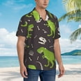 thumbnail image 3 of Disketp Hawaiian Shirts For Men,Dinosaur Skeleton Seamless Grunge Pattern Print Mens Casual Short Sleeve Button Down Shirts Beach Shirt, 3 of 7