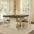 thumbnail image 6 of Orso Dining Table-60 Inch Rectangular Plank Top-Off White and Brown, 6 of 7