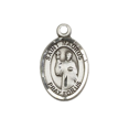 thumbnail image 2 of .925 Sterling Silver Saint Maurus Medal Pendant on 18 Inch Rhodium Plated Lite Curb Brass Chain with Lobster Claw Clasp, Catholic Religious Necklace - Made in USA- Velvet Gift Box, 2 of 6
