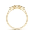 thumbnail image 2 of ANGARA Natural Three Stone Composite Diamond Ring in 14K Yellow Gold for Women (Size-2.25mm| Color-G| Clarity-VS2) | April Birthstone, Anniversary, Jewelry Gift for Women | Natural Diamond Ring, 2 of 9