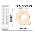 thumbnail image 2 of Unfinished Wood Balloon Letter Q Shape 16" / 3/4", 2 of 3