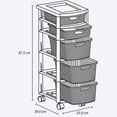 thumbnail image 3 of Cajonero RIMAX Tejido Rattan 5 Gavetas Altas Taupe con ruedas, 3 of 3