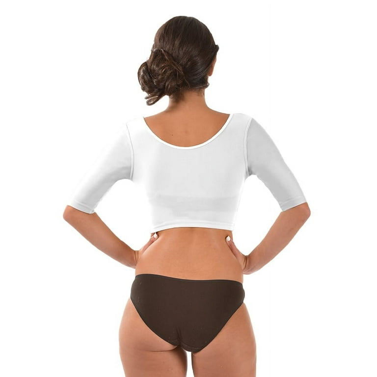 Your Contour White Bolero Short Sleeve ARM Shapewear Tank