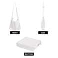 thumbnail image 3 of Muka Canvas Shoulder Bag with Zipper, White Hobo Crossbody Handbag Casual Tote, 3 of 6