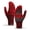 red, variant on Knitted gloves Men's autumn and winter plush gloves Color matching offset screen thermal gloves
