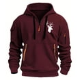 thumbnail image 2 of Todays Daily Otaozi Mens Hoodies Pullover Casaul Long Sleeve Thin Black Zip Up Hoodie Men Mens Big And Tall Graphic Sweatshirt Mens Tops Casual Red Gifts For Men, 2 of 3