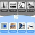 thumbnail image 2 of Microfibre Duster for High Ceilings, Duster for Cleaning Fan Cobweb, 100" Telescopic Extension Pole Kit, Reusable Duster, Washable Lightweight Duster for Ceiling Fan Webs, Blinds, 2 of 7