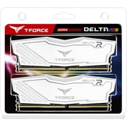 TEAMGROUP T-Force Delta RGB DDR4 16GB (2x8GB) 3600MHz (PC4-28800) CL18 Desktop Gaming Memory Module Ram TF4D416G3600HC18JDC01 - White