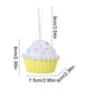 thumbnail image 3 of Adorno de árbol de rosquilla de espuma de la serie Christmas Macaron | Decoración colgante de mini pastel de helado Azul claro Rosa Amarillo 2,95x2,36" | Accesorio festivo ligero y seguro, 3 of 6