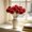 A#36, variant on 12-Head Burnt Red Artificial Angola Rose Bouquet, 15 Inch Vintage Faux Silk Rose Bundle for Home Dining Table, Wedding Centerpiece and Photo Props