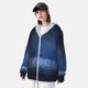 thumbnail image 3 of Balery Retro Blue Glitter Sudadera ligera de manga larga con capucha y protección solar UPF 50+ para hombre y mujer, ideal para pesca y running-Small, 3 of 7