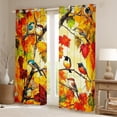 thumbnail image 2 of Castle Fairy Animal Bird Black Out Curtains,Maple Leaves Curtains Pack of 2 (42x63 Each), 2 of 6