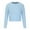Blue, variant on Babysbule Women's Fashion Sweater Fashion Women's Fashion And Winter Casual Round Neck Sleeve Solid Color Sweater Tops Blouse