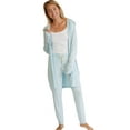 thumbnail image 3 of Nestin Cozy and Soft Hooded Jersey Robe & Pants Women's Loungewear Set, Medium, Navy Blue, 3 of 11