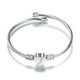thumbnail image 1 of Pulsera de alambre de acero inoxidable con 26 letras para mujer, regalo para mujer, pulsera con forma de corazón, collar, 1 of 3
