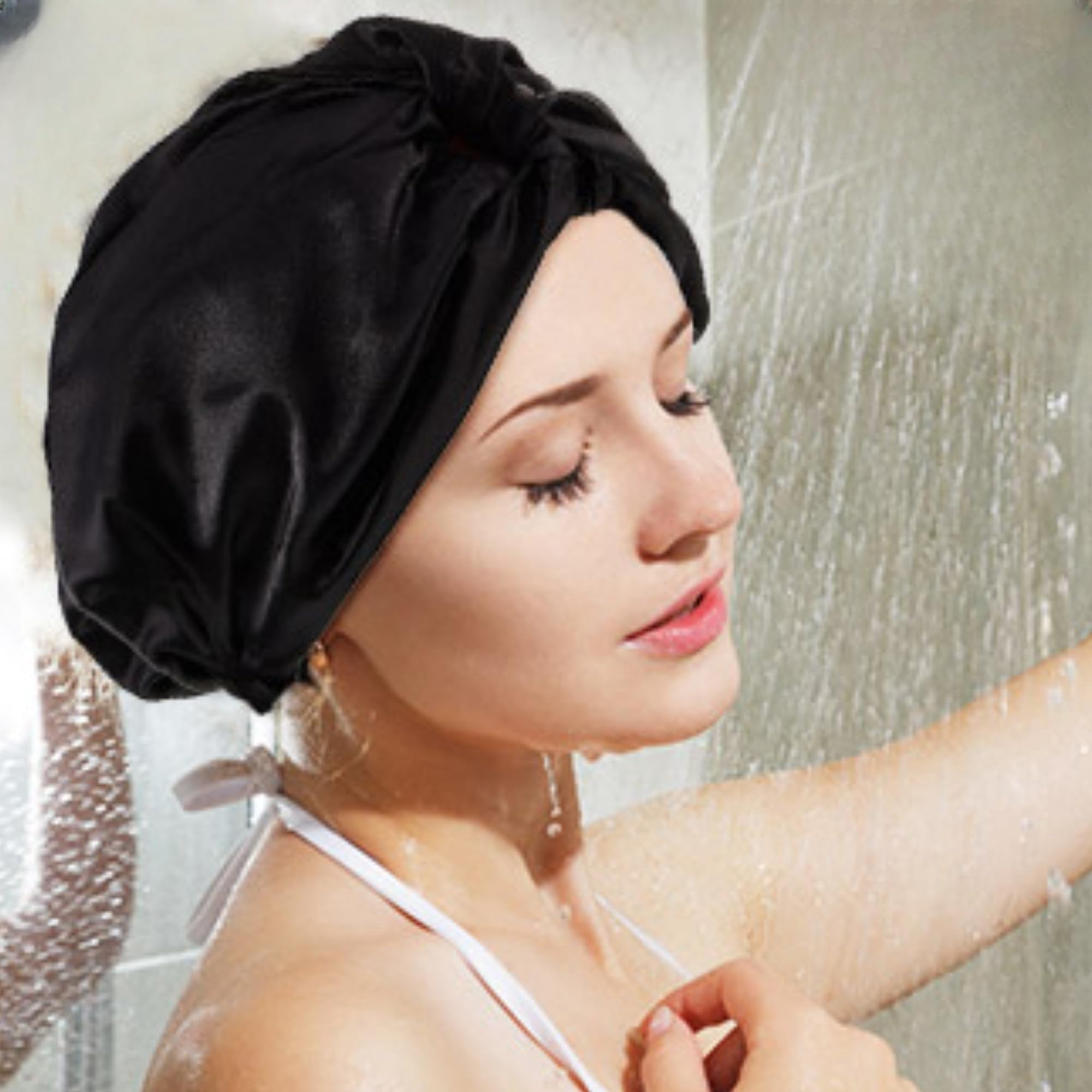 100% Mulberry Silk Reversible Sleep Bonnet – 22 Momme, Double-Layer Hair Wrap & Night Cap for Women