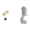 thumbnail image 1 of Figura escultórica para escritorio, armario, chimenea o como regalo de inauguración de casa. Estatua coleccionable de Buda Gautama para meditación, id, 1 of 8
