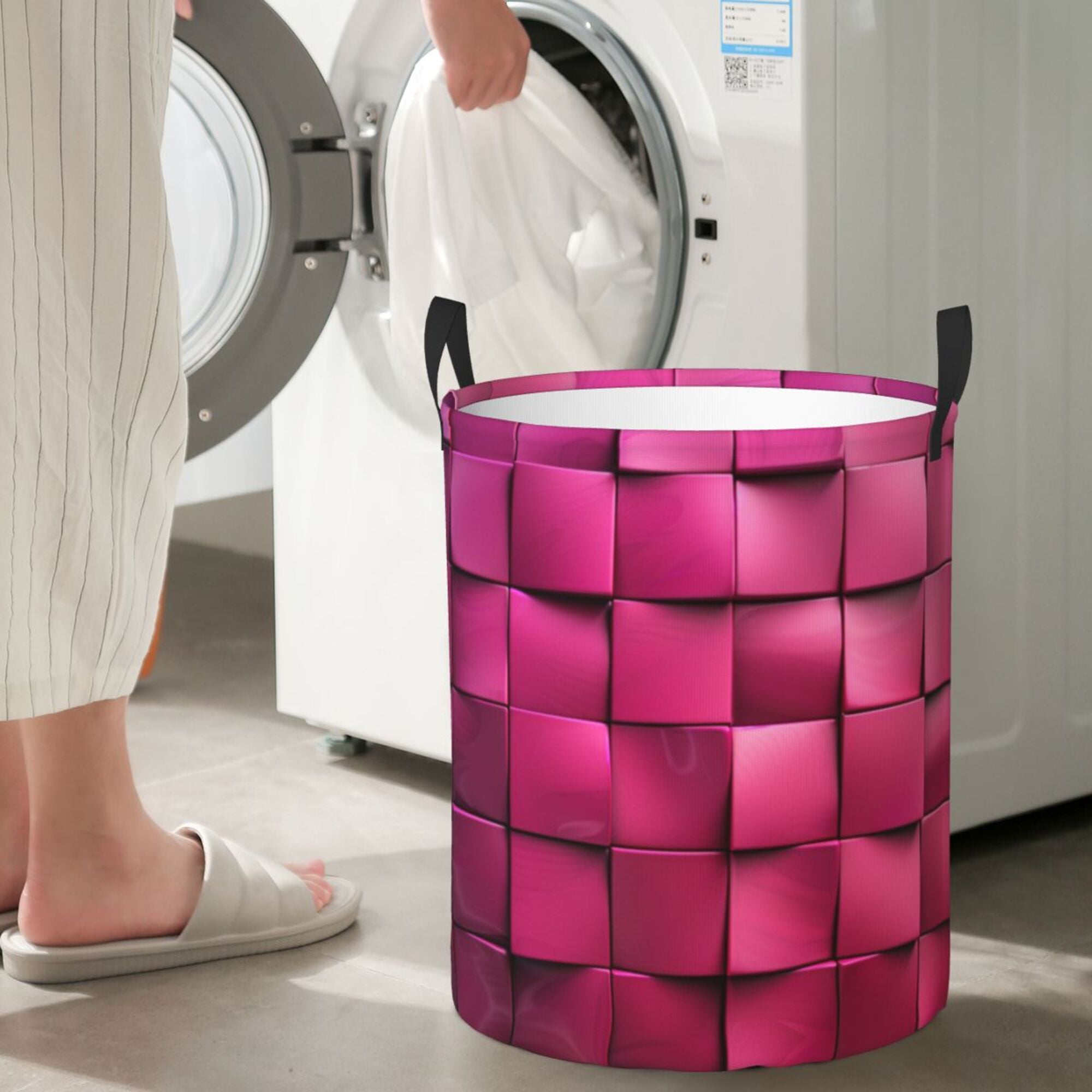 Purple Square Laundry Hamper Medium Storage Basket/Toy Organizer/Dirty Clothes Bucket