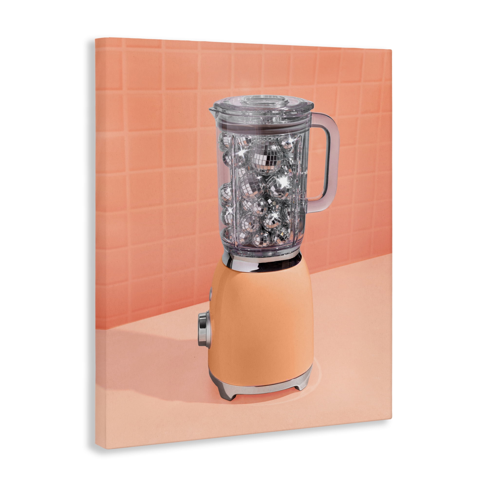 Orange Retro Disco Blender Canvas Wall Art, design by LISH Creative