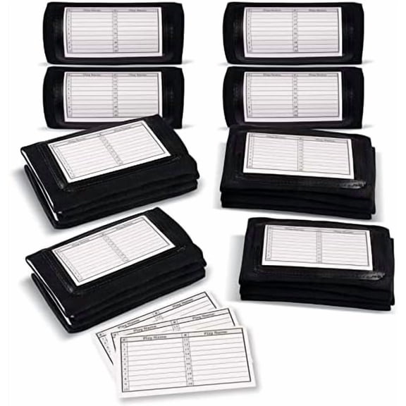 Softball Wristbands for Signs - Single Window Adult Size 20 Pack - Football Quarterback (QB) Play Sheets - Baseball Armband Playbook - (Black)$$Sport & Recreation Other