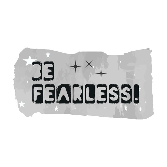 Be Fearless! Courageous Inspiring Quote Vinyl Wall Design Wall Art Sticker Designs Vinyl Stickers For Home House Walls Rooms Windows Bedroom Decoration Size (28x28 inch)