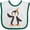 White and Green, variant on Inktastic Cute Penguin, Baby Penguin, Penguin with Party Hat Boys or Girls Baby Bib