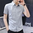 thumbnail image 2 of Camisa y blusa para hombre con mangas XXL, venta al por mayor, algodón, barata, marca superior, moda normal, 2024, ropa fresca de manga corta, 2 of 5