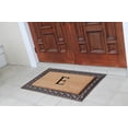 thumbnail image 6 of A1HC First Impression Natural Brown Rubber And Coir Classic Paisley Border Extra-large Double door Monogrammed Doormat - 30" x 48", 6 of 10