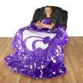 thumbnail image 3 of College Covers Kansas State Wildcats Huge Raschel Throw Blanket, Bedspread, 86" x 63", 3 of 7