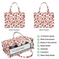 thumbnail image 2 of Large Capacity Tote Bag,Strawberry Plants Fruit White Pattern Handbag Fashion Luxury Tote Bag,15.7"x13"x 5.1" Inches,Laptop Compatible, 2 of 6