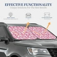 thumbnail image 3 of Kdxio Cute Rabbit Print 2-Piece Sun Shade Front Windshield - Foldable Car Front Window Sunshades for Most Sedans SUV Truck, 3 of 6