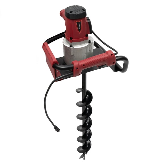 1500W Electric Post Hole Digger with 15cm & 10cm Auger Bits - 90ft-lbs Torque Digging Tools, 110V Auger Hole Digger for Fence, Planting, Mailbox Posts
