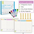 thumbnail image 3 of Quokka Magnetic Behavior Chore Chart for Multiple Kids - Dry Erase - 2 Set Wall Chart, 3 of 7