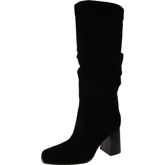 Nine West Womens DOMAEY Suede Square Toe Knee-High Boots