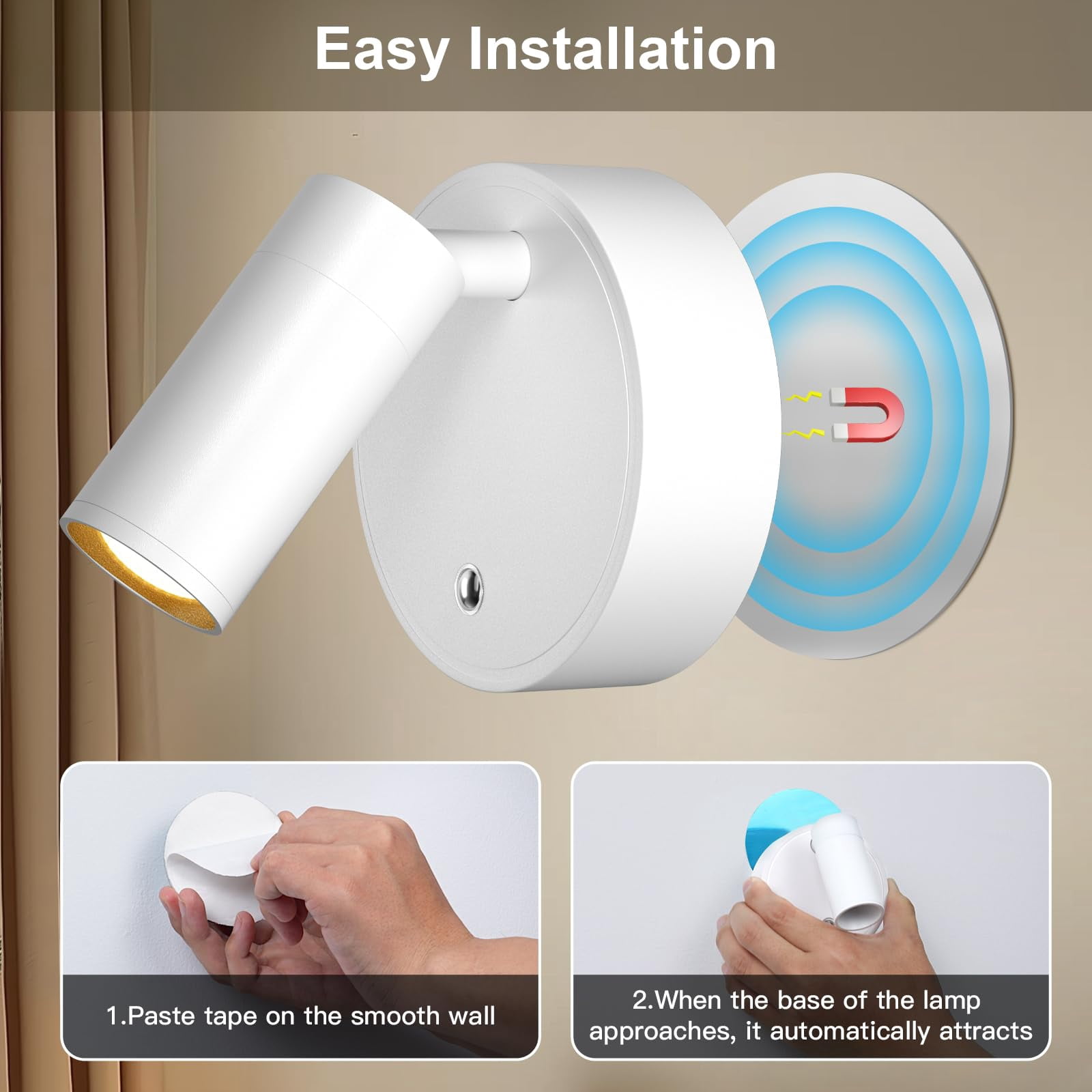 Spot Lights Indoor, Rechargeable Plant Spotlight Indoor, Wireless LED Up Lights Accent Lighting with Timer and Dimmable, Battery Powered Picture Light